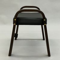 エイ・アイ・エス 曲げ木スツール スタッキング 杖ホルダー付き ロータイプ ブラック/ダークブラウン STU-1200 BK/DBR 1脚（直送品）