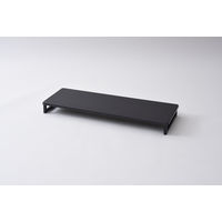 YAMAZENデスク上スタンド 机上台 モニター台 幅800×奥行250×高さ80mmブラック/ブラックDTS-8025(BK/BK)