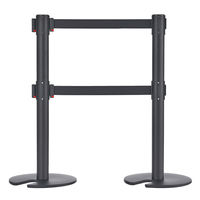 アスプルンド ベルトポールパーティション ダブルベルト スタッキング ブラックベース ベルト：ブラック 1セット（8台（6梱包））