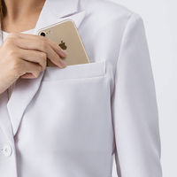 【アウトレット】PROFESSOR'S ROUND ドクターコート レディースL ASK-DC-W01 1枚　白衣　ドクターコート