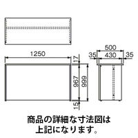 プラス スチールカウンター 抗ウィルス ハイカウンター 幅1250×奥行500×高さ1000mm 1台（2梱包）（取寄品）