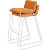 藤沢工業 FRENZ LDPシリーズ ハイスツール オレンジ×ホワイト LDP-H2-WH 1セット(2脚入)（取寄品）