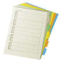 ジョインテックス 再生インデックスA4S 5色5山10組 D137J-5Y 1パック