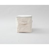 山善 YAMAZEN ナチュラルボックス フタ付 幅380×奥行250×高さ250mm コットンナチュラル YTC-TNBFL(CN) 1個（直送品）