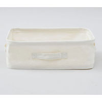 山善 ナチュラルボックス M 浅型 綿 1個YTC-TNBOM(CN)