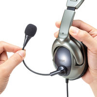 ヘッドセット USB接続/マイク搭載/ノイズキャンセリング/1.8m/USBヘッドセット MM-HSU10GM 1個 サンワサプライ