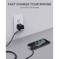 ライトニングケーブル 1m Type-C-Lightning Impulse LT Braided 90° CB-CL09-BK 1本 AUKEY