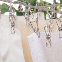 アイリスオーヤマ ステンレス ピンチハンガー 幅34×奥行50×高さ28cm ピンチ数32個  PIH-32SH １個