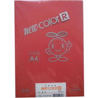 リンテック 色画用紙R A4 50枚 あか _ 1包（直送品）