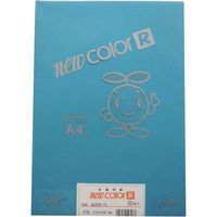 リンテック 色画用紙R A4 50枚 あさぎいろ _ 1包（直送品）