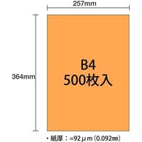 大王製紙 マルチカラー紙 CW-630C B4オレンジ500枚 1冊（直送品）