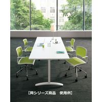 【組立設置込】プラス ロンナ 会議テーブル 長方形 アジャスター 抗菌 1500×750×720mm NN-1507PAR PW/BK 1台（直送品）