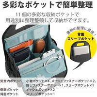 エレコム バッグインバッグ/ボックス型/Mサイズ/ブラック BMA-BBB02BK 1個
