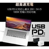 タイプCケーブル (USB-C to C) PD対応 100W USB4 80cm 白 USB4-CC5P08WH エレコム 1本