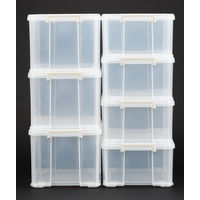 サンカ トラックス  収納 ボックス 72L クリア NTK-72LCL 1セット（3個:1個×3）