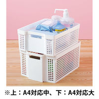 伊藤忠リーテイルリンク スタッキングバスケット 収納 ボックス  A4サイズ対応 小 SB14120 1セット（4個:1個×4）
