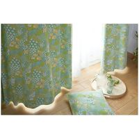 スミノエ デザインライフ カーテン オハナバタケ V1322 1000×1350mm ライトグリーン 4549781250502 1枚（直送品）