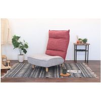 【軒先渡し】ヤマソロ Confi 木脚付 ソファ 幅680mm レッド 83-643 1台（直送品）