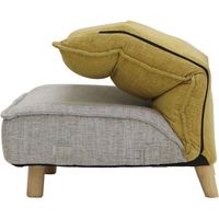 【軒先渡し】ヤマソロ Confi 木脚付 ソファ 幅680mm イエロー 83-641 1台（直送品）