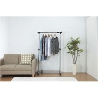 ファミリー・ライフ カバー付きクローゼットハンガー クロス柄 90cm幅 03890 1個（直送品）