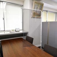 飛沫防止　どこでもスクリーンL（ホワイト）DSL-W　1台 日本ホップス（直送品）