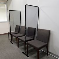 飛沫防止　どこでもスクリーンU（ブラック）DSU-BK　1台 日本ホップス（直送品）