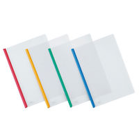 コクヨ　カラーレールクリヤーホルダー　A4タテ　約20枚収容　赤　レール式クリアホルダー　フ-760NR　1セット(20冊)