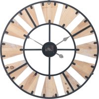 不二貿易 掛時計 アナログ時計 ウッドデッキ 木目調 72702 1個（直送品）