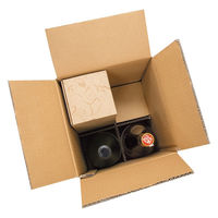 【100サイズ】一升瓶用宅配箱4本用 縦238×横235×高さ445mm 1梱包（5枚入） 749240 スマイル