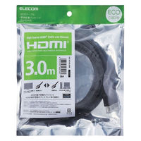 エレコム HDMIケーブル/イーサネット対応/エコパッケージ/3.0m/ブラック CAC-HD14EL30BK 1個
