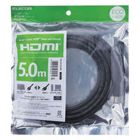 エレコム HDMIケーブル/イーサネット対応/エコパッケージ/5.0m/ブラック CAC-HD14EL50BK 1個（直送品）