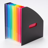 セキセイ アドワン レインボードキュメントスタンド ブラック A4ワイドタテ 12仕切り13ポケット AD-2701-60 1冊