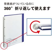リヒトラブ クリヤーブック交換式 A4 30穴 15ポケット ネイビー N7015-11 1セット(2冊)