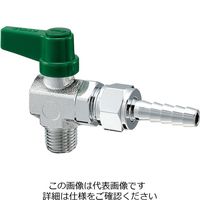 エスコ R1/8”x 6.0mm ミニボールバルブ(アングル/ホースジョイント EA425AH-71 1セット(4個)（直送品）