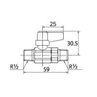 エスコ R 1/2” ミニボールバルブ EA425AJ-46 1セット(4個)（直送品）