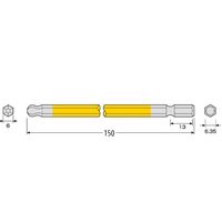 エスコ 6.0x150mm [BallーHexagon]ドライバービット EA611BP-206 1セット(10本)（直送品）