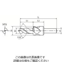 エスコ 10.6x87mmドリル付沈めフライス(六角穴付ボルト用) EA824MF-10 1本（直送品）