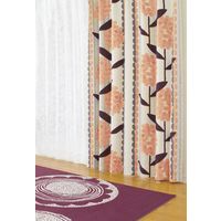 スミノエ デザインライフ セミオーダー カーテン ケイランサス 幅2400×丈1450mm ピンク 1セット(2枚入)（直送品）