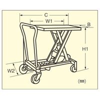 エスコ 520x1010mm/300kg テーブルリフト EA520X-11 1台（直送品）