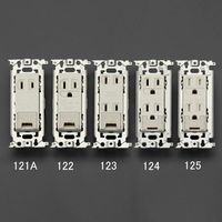 エスコ 125V/15A 埋込コンセント(1口/アース付) EA940CE-121A 1セット(10個)（直送品）