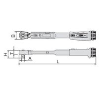 エスコ 40 ー200N・m(1/2”DR) [ラチェット式]トルクレンチ EA723NF-9 1本（直送品）