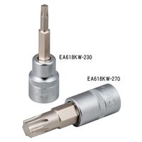 エスコ 1/2”DR/T40 [Torx]ビットソケット(イジリ止付) EA618KW-240 1セット(4個)（直送品）