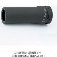 エスコ 1/2”DR/14mm ディープインパクトソケット(十二角) EA164DG-214 1セット(3個)（直送品）