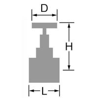 エスコ 呼び13 埋設用ゲートバルブ(給水用/青銅) EA470DH-13 1個（直送品）