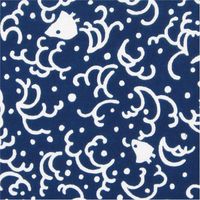 【和装小物・祭り用品】東京いろは 顔料捺染手ぬぐい反物 波ちどり 綿100％ 長さ9ｍ 2603232009 1反（直送品）