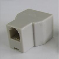 エスコ モジュラーコード2分配アダプター(6極4芯) EA764CB-2 1セット(10個)（直送品）