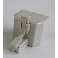 エスコ モジュラージャック分配アダプター(6極4芯) EA764CB-3 1セット(10個)（直送品）