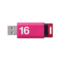 エレコム USBメモリ USB2.0 ノック式 16GB ピンク MF-APKU2016GPN 1個（直送品）