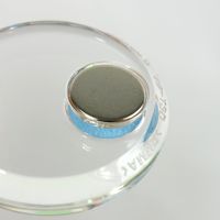 コクヨ カラーマグネット 強力タイプ クリヤー 直径30mm 約9枚保持 青 マク-T30NB 1セット（4個：2個入×2パック）