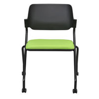 アール・エフ・ヤマカワ SYネスティングチェア 肘無し ファブリック リーフグリーン RFC-SYBFLG 1箱（4脚入） 幅609mm キャスター付き